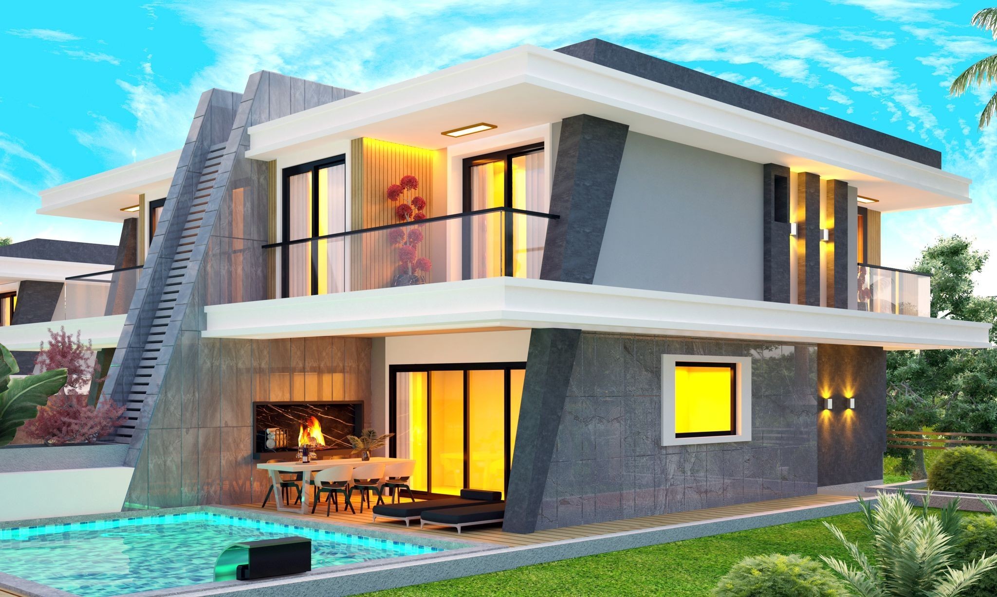 Amazing  modern villas .