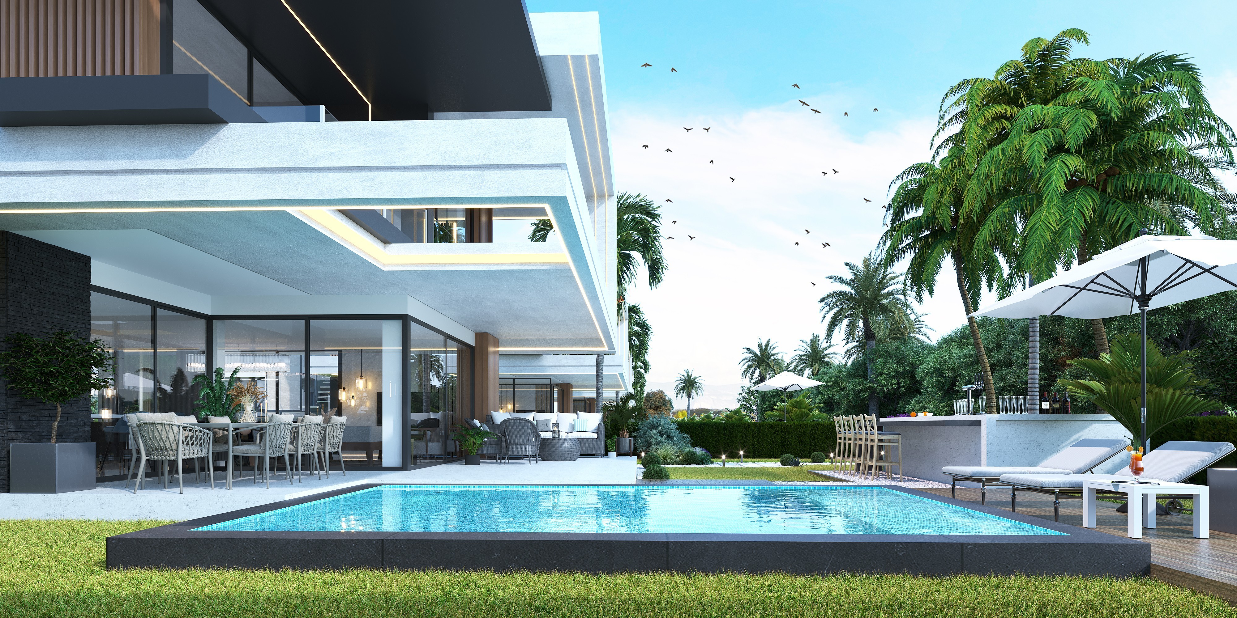 Muhteşem Deniz Manzaralı Eşsiz Modern Tasarım Villalar!!!